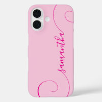 Signature Bouclée Rose Foncé