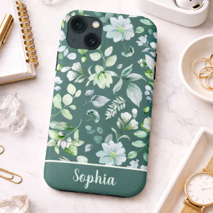 Case-Mate iPhone Case Signature Fleurs de Campagne Vert Sauge 