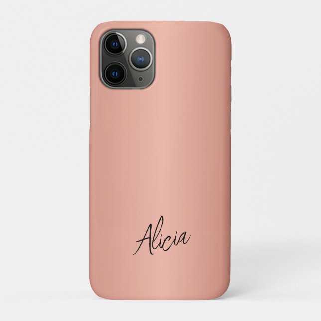 Coques Case-Mate iPhone Signature personnalisée rose gold girly (Dos)