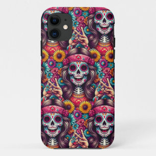 Case-Mate iPhone Case Signe de paix clignotant - Crâne féminin
