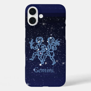 Coques iPhone 16 Plus Signe Gemini Constellation et Zodiaque avec étoile