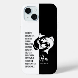 Coque Pour iPhone 15 SIGNE Zodiaque Pisces