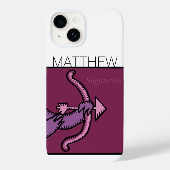 Coques Case-Mate iPhone SIGNE Zodiaque Sagittarius personnalisé Anniversai (Verso)