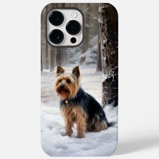 Coques Case-Mate iPhone Silencieux Terrier Laisser Il Neige Noël (Verso)