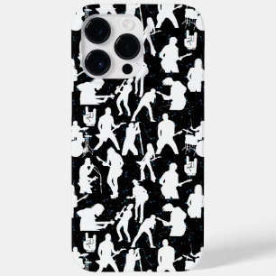 Coque Pour Pour iPhone 14 Pro Max Silhouette de bande de rock Motif.w Black BG
