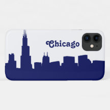 Silhouette de Chicago bleu