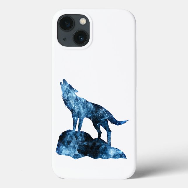Coques Case-Mate iPhone Silhouette de fumée brillante bleue hurlante (Verso)