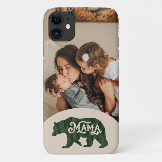 Coques Case-Mate iPhone Silhouette de l'ours de maman russe (Dos)