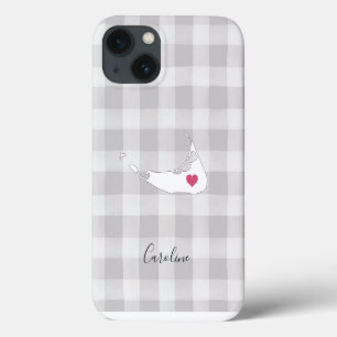 Case-Mate iPhone Case Silhouette de nantoufle sur plaque de gris rustiqu