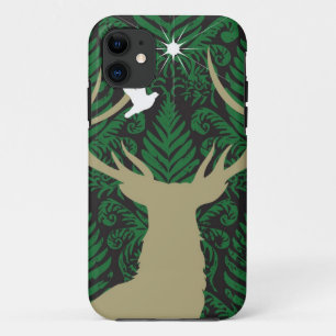 Coque Case-Mate Pour iPhone Silhouette d'un cerf commun, d'une colombe et