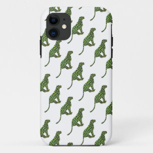 Coque Case-Mate Pour iPhone Silhouette léopard noir et vert