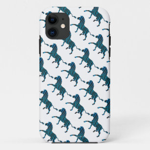 Coque Case-Mate Pour iPhone Silhouette noir et bleu Zebra