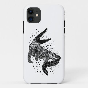 Case-Mate iPhone Case Silhouette noire d'un crocodile