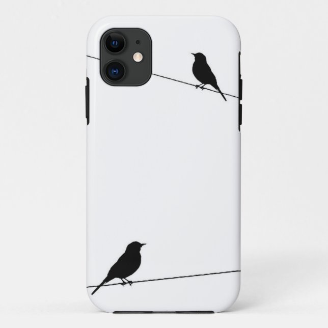 Coques Case-Mate iPhone Silhouettes d'oiseau sur le fil (Dos)