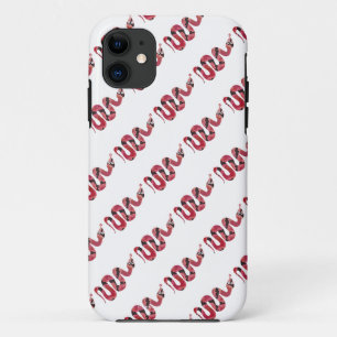 Coques Pour iPhone Silhouettes noires et rouges du serpent