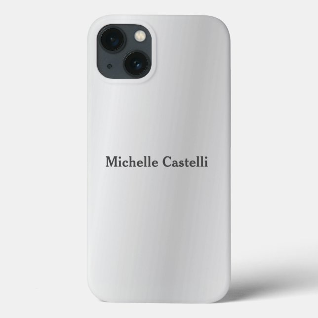 Coques Case-Mate iPhone Silver Grey Professional Unique Ajouter son propre (Verso)