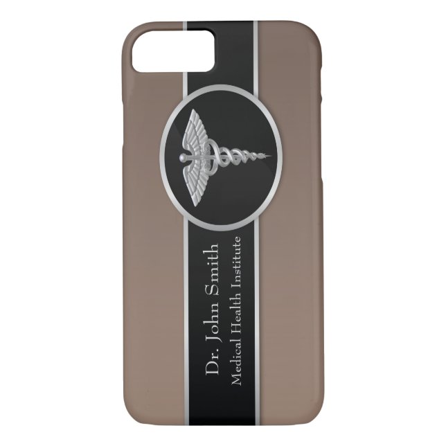 Coques Case-Mate iPhone Silver Professional Médicale Caduceus (Dos)