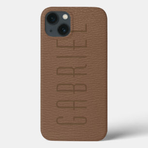 Case-Mate iPhone Case Simple apparence en cuir rouge Faux