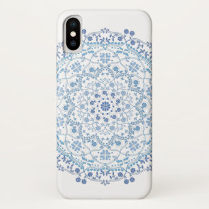 Case-Mate iPhone Case Simple Bleu Et Blanc Élégant Mandala Floral