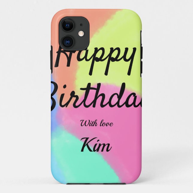 Coques Case-Mate iPhone simple calligraphie minimum heureux anniversaire p (Dos)