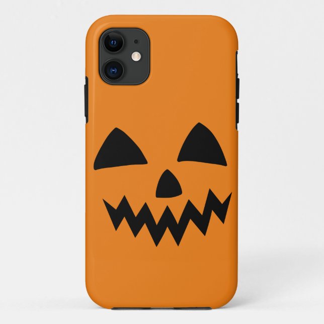 Coques Case-Mate iPhone Simple Citrouille d'Halloween face fantôme flippan (Dos)