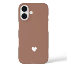 Simple Coeur Mocha Brown Moderne Amour Chic