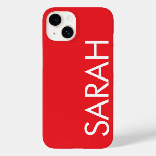 Coque Pour iPhone 14 Simple Design Moderne Nom Classique Classique Roug