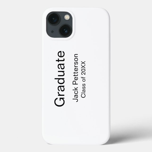 Coques Case-Mate iPhone simple diplôme minimal ajouter nom classe moderne (Verso)