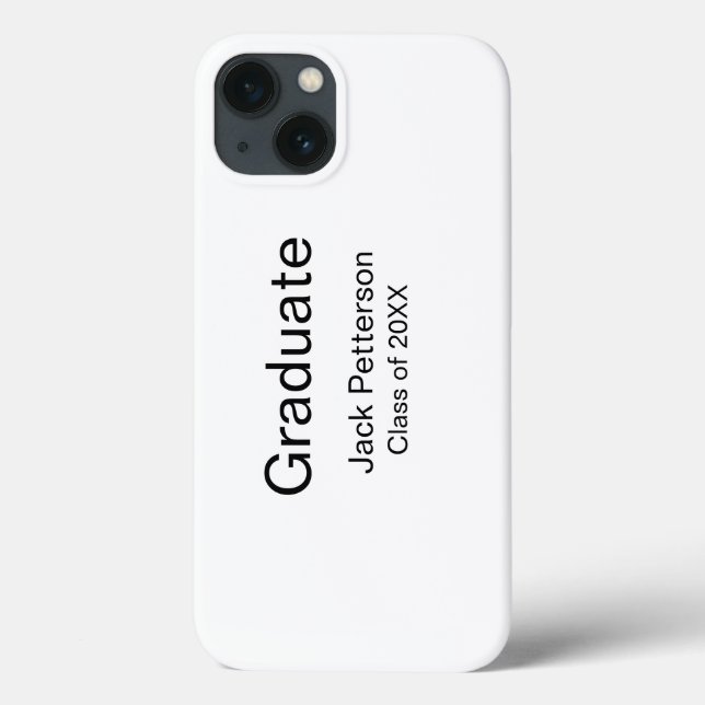 Coques Case-Mate iPhone simple diplôme minimal ajouter nom classe moderne (Verso)