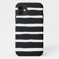 Simple et moderne rayures abstraites en noir et bl