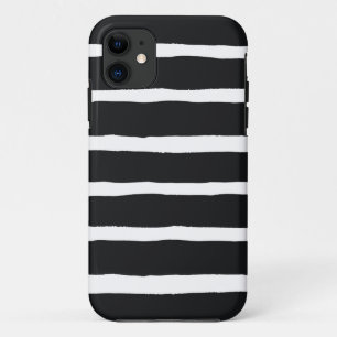 Case-Mate iPhone Case Simple et moderne rayures abstraites en noir et bl