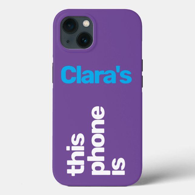 Coques Case-Mate iPhone simple et simple nom personnalisé (Verso)