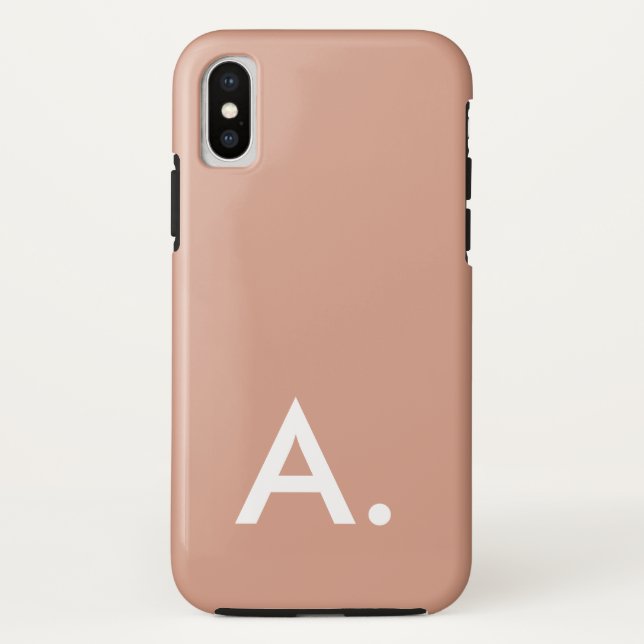 Coques Case-Mate iPhone Simple minimaliste Blush Dustink personnalisé init (Dos)