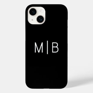 Coque Pour iPhone 14 Simple moderne Monogramme initial personnalisé