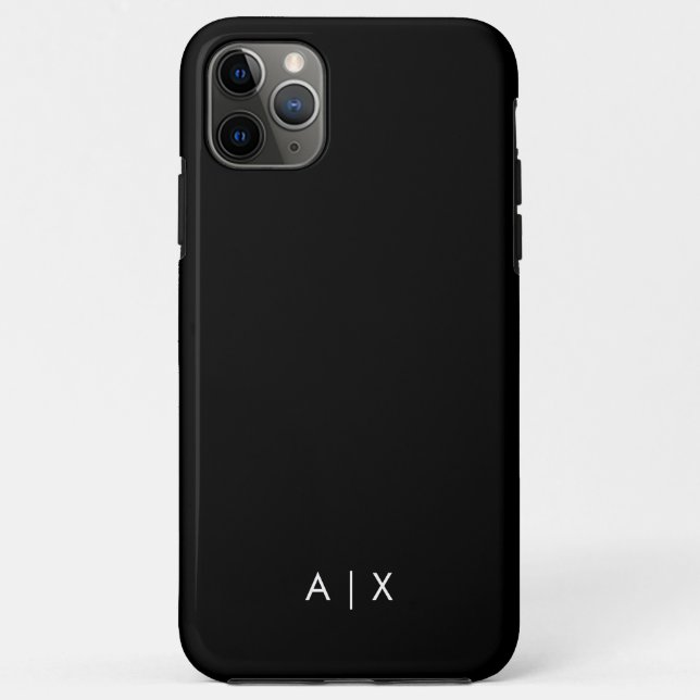 Coques Case-Mate iPhone Simple monogramme de nom de couple (Dos)