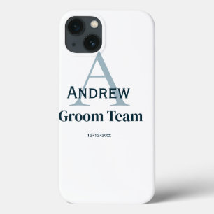 Case-Mate iPhone Case simple monogramme personnalisé groomsmen