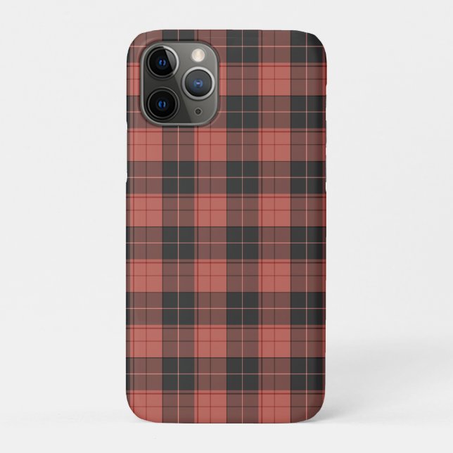 Coques Case-Mate iPhone Simple motif tartan en rouge (Dos)