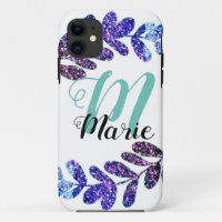 simple personnalisé bleu violet noir feuilles ajou