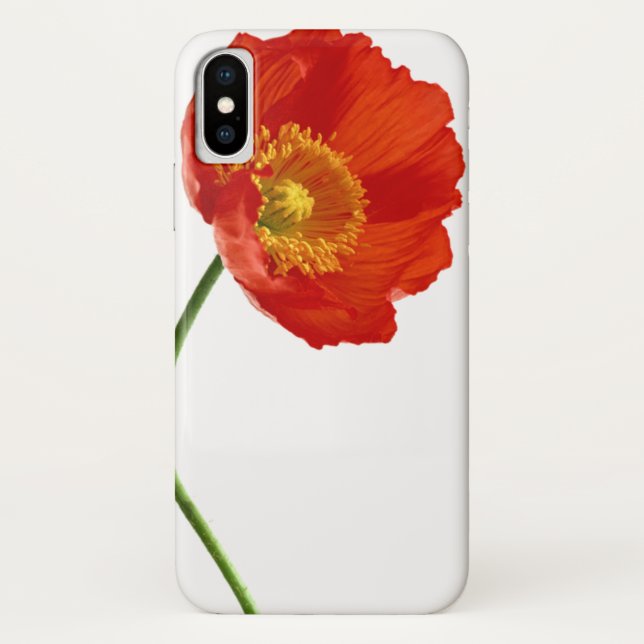 Coques Case-Mate iPhone Simplicité rouge de pavot (Dos)