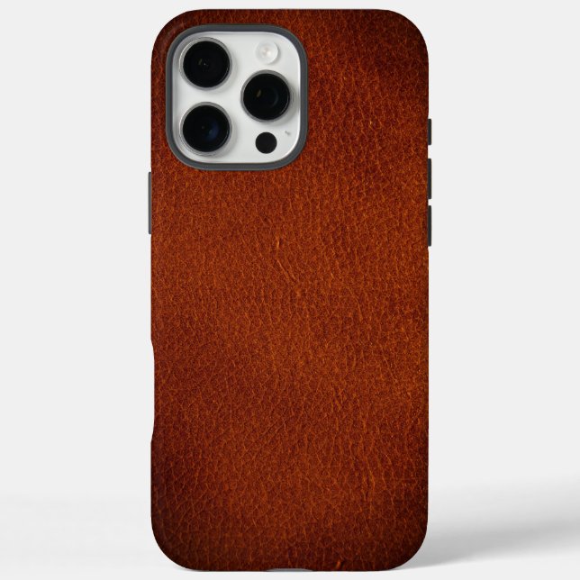 Coques Case-Mate iPhone Simulated Natural Dark Red Brown Leather iPhone (Verso)