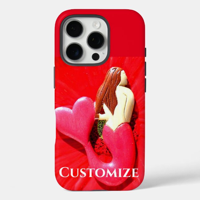 Coques Case-Mate iPhone sirène à queue rouge (Verso)