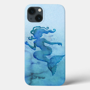 Etui iPhone Case-Mate Sirène d'aquarelle bleu