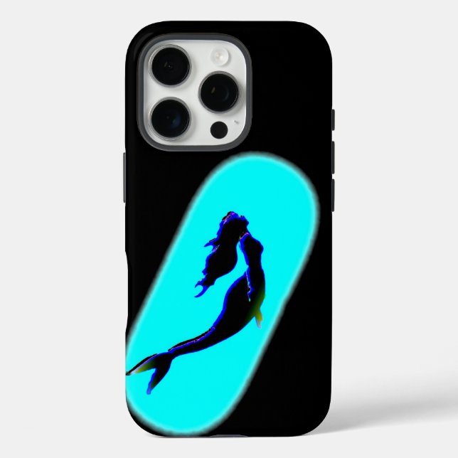 Coques Case-Mate iPhone sirène de natation noire (Verso)