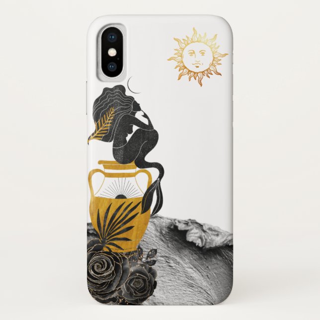 Coques Case-Mate iPhone *~* Sirène Mystic Sun Gold Luna (Dos)