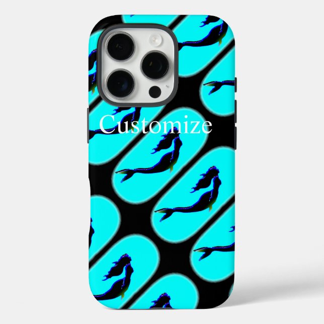 Coques Case-Mate iPhone sirènes noires se levant (Verso)