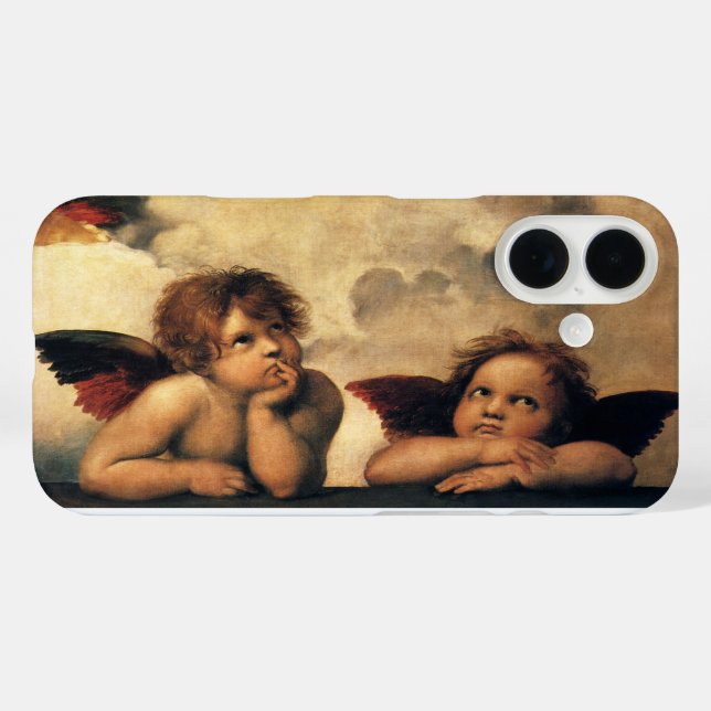 Coques Case-Mate iPhone Sistine Madonna Angels par Raphael Sanzio (Verso (horizontal))