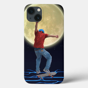 iPhone 13 Coque Skateboard & Pleine lune 2 Action Sports Art