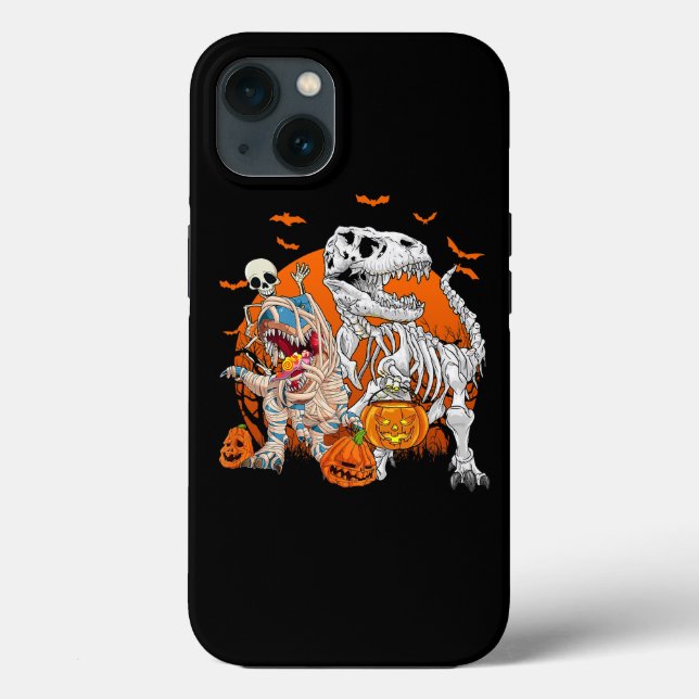 Coques Case-Mate iPhone Skeleton équitation maman Dinosaur T rex Halloween (Verso)