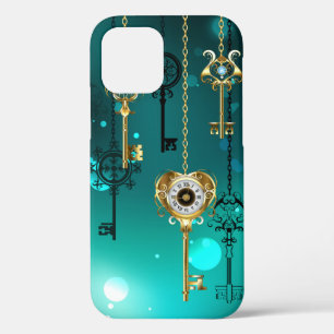 Case-Mate iPhone Case Skeleton Keys on Green Background