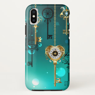 Case-Mate iPhone Case Skeleton Keys on Green Background